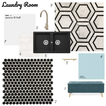 Laundry Room Sample Board IDI Module 9 Interior Design Mood Board by Elaina on Style Sourcebook
