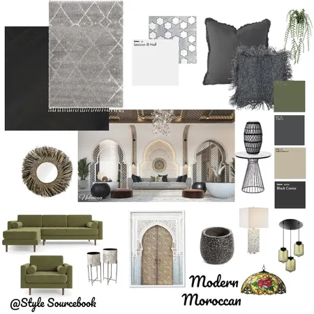 Modern Moroccan living room Interior Design Mood Board by may el sherif on Style Sourcebook