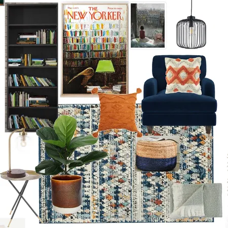 Reading Corner Payton Navy Interior Design Mood Board by emma_kate on Style Sourcebook