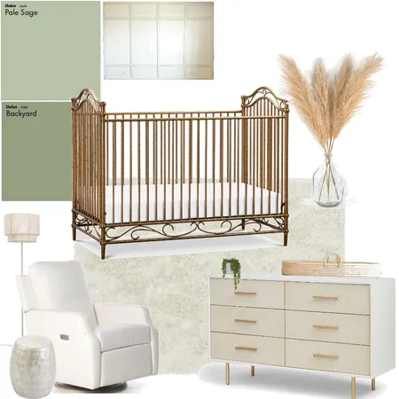 Green/Gold Nursery Interior Design Mood Board by Rhiannon on Style Sourcebook