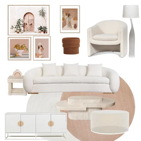 White Boucle Tickle My Clean Dream Interior Design Mood Board by Soosky on Style Sourcebook