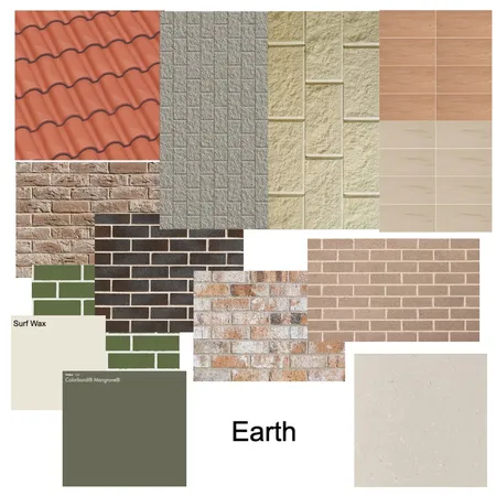 Earth Colour Palette Interior Design Mood Board by Brickworks on Style Sourcebook