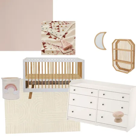 Baby room girl accents Interior Design Mood Board by angie.dawson17
