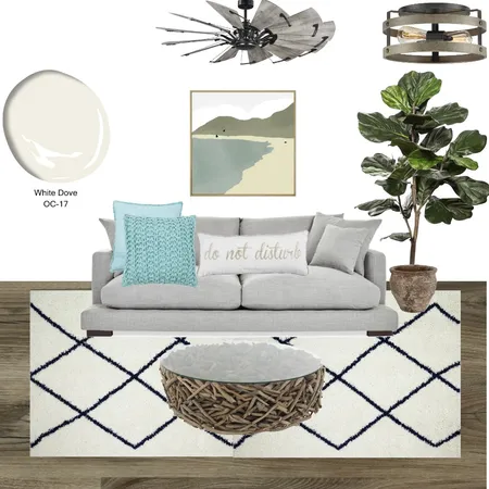 Lakehouse Living Room w/grey ceiling fan Interior Design Mood Board by memphisbelletn on Style Sourcebook