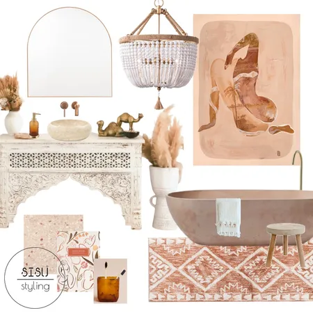 terracotta bathroom Interior Design Mood Board by Sisu Styling on Style Sourcebook