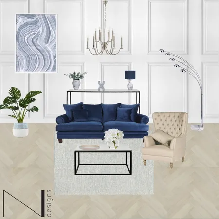 Hamptons Luxe Living Interior Design Mood Board by N Designs on Style Sourcebook