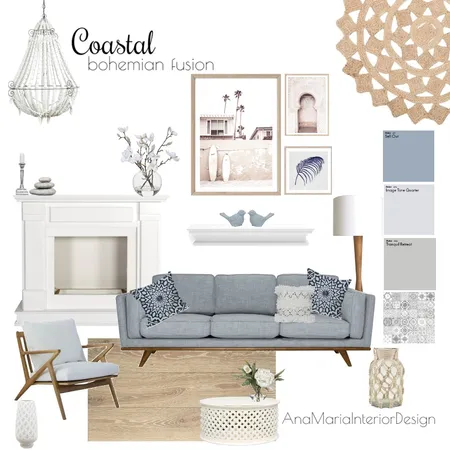 Contemporary Coastal Interior Design Mood Board by Ana Maria Jurado on Style Sourcebook