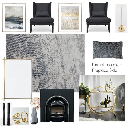 Formal Lounge - Fireplace Side Dark Interior Design Mood Board by Melp on Style Sourcebook