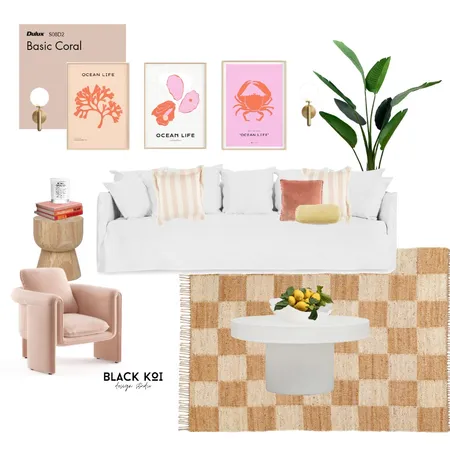Pink Checkers Interior Design Mood Board by Black Koi Design Studio on Style Sourcebook