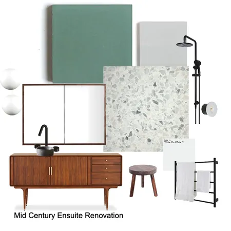 Mid Century Ensuite Renovation Interior Design Mood Board by ODR Interiors on Style Sourcebook