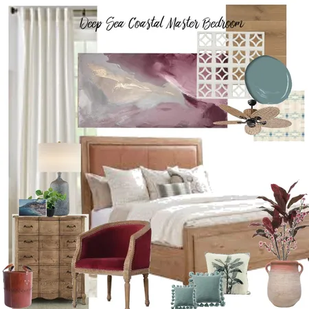 Deep Sea Coastal Master Bedroom Interior Design Mood Board by Mfors on Style Sourcebook