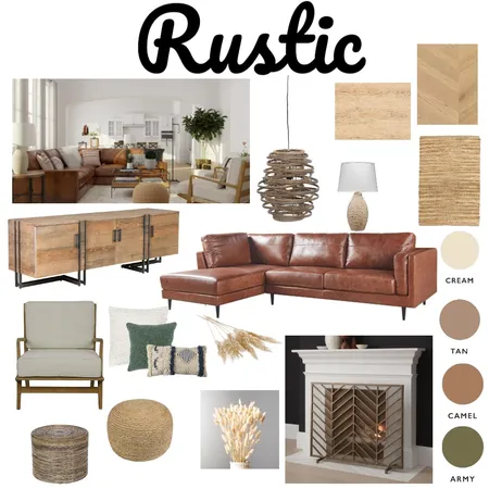 Rustic Interior Design Mood Board by Jana Wiese on Style Sourcebook