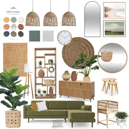Mid-Centruy Boho Interior Design Mood Board by LenitaMichelle on Style Sourcebook