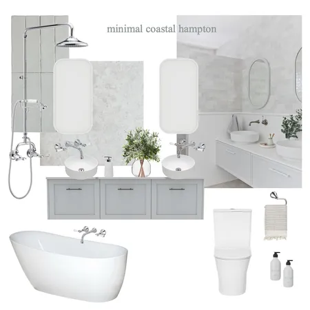 Minimal Coastal Hamptons Interior Design Mood Board by white soul studio on Style Sourcebook