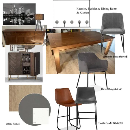Kearsley Residence Dining Room & Kitchen Interior Design Mood Board by ODR Interiors on Style Sourcebook