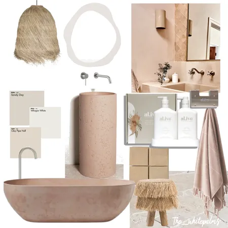 Clay & White bathroom Interior Design Mood Board by Sage & Cove Interiors on Style Sourcebook