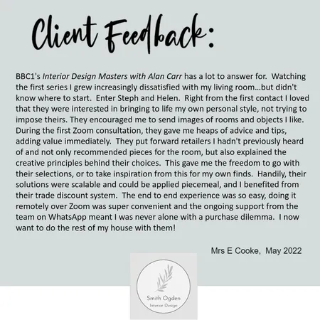 Emma testimonial Interior Design Mood Board by Steph Smith on Style Sourcebook
