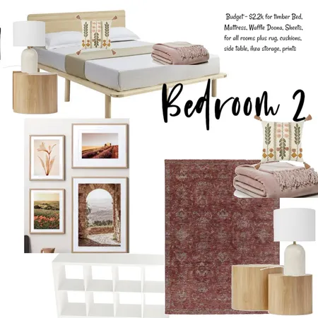 Bedroom 2 - Rust & Pink Interior Design Mood Board by jack_garbutt on Style Sourcebook