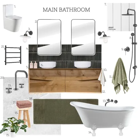 Australiana Bathroom Interior Design Mood Board by demimariedesigns on Style Sourcebook