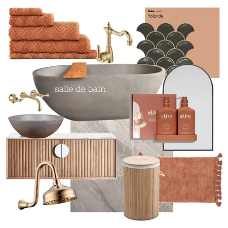 Salle de Bain Interior Design Mood Board by christinacesario@hotmail.com on Style Sourcebook