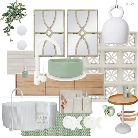 modern vintage palm springs bathroom Interior Design Mood Board by bianca.peart on Style Sourcebook