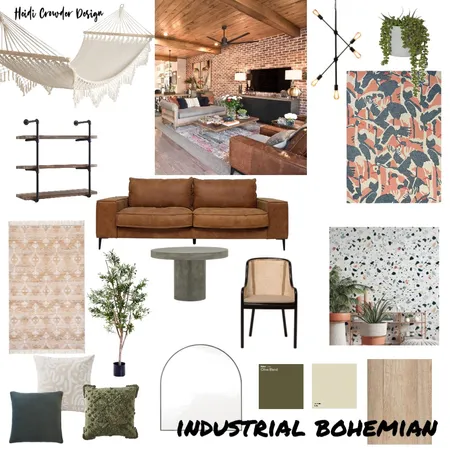Industrial Bohemian Interior Design Mood Board by heidicrowderdesign on Style Sourcebook