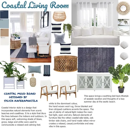 COASTAL LIVING ROOM Interior Design Mood Board by Syl Kafera on Style Sourcebook