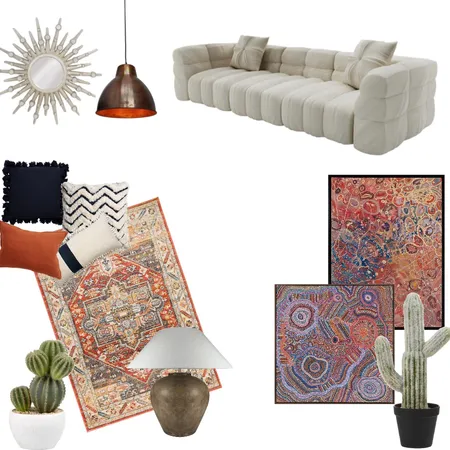 fancy Persian rug modern twist Interior Design Mood Board by rosaxdesigns