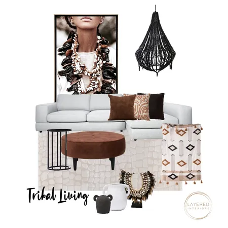 TRIBAL LIVING Interior Design Mood Board by Layered Interiors