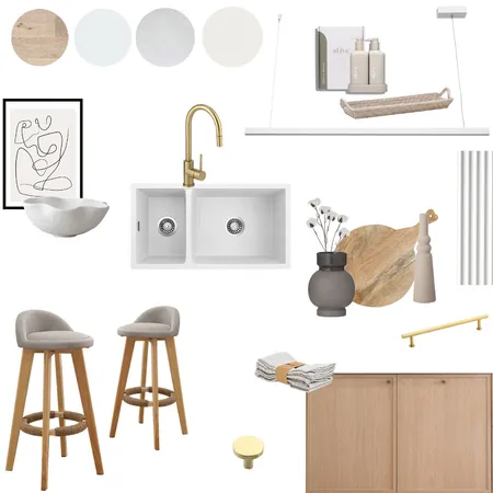 Rosie's Kitchen Sample Board Interior Design Mood Board by AJ Lawson Designs on Style Sourcebook