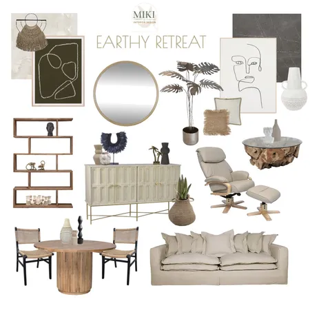 EARTHY RETREAT Interior Design Mood Board by MIKI INTERIOR DESIGN on Style Sourcebook