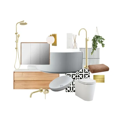 The Block - Omar and Oz's Ensuite Interior Design Mood Board by The Blue Space on Style Sourcebook