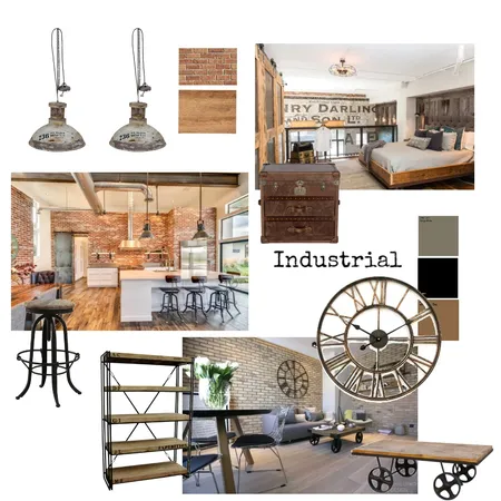 Industrial Mood Board Interior Design Mood Board by Nikki Reid on Style Sourcebook