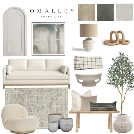 NATURAL LIVING ROOM Interior Design Mood Board by The Styled Abode on Style Sourcebook