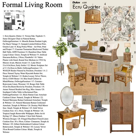 Formal Living Room Interior Design Mood Board by Robin W Grove on Style Sourcebook