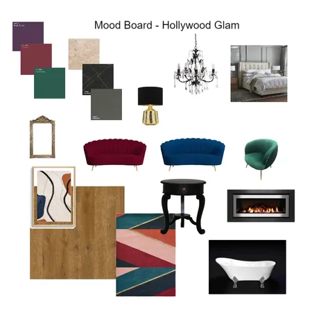Mood Board - Hollywood Glam Interior Design Mood Board by SJ on Style Sourcebook