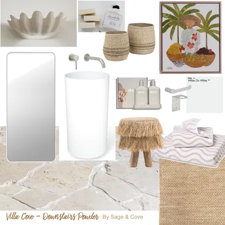 VILLA COVE - Powder Room Downstairs Interior Design Mood Board by Sage & Cove Interiors on Style Sourcebook