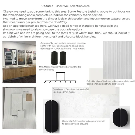 U Studio - Back Wall Selection Area Interior Design Mood Board by klaudiamj on Style Sourcebook
