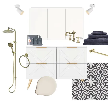 Country Home Rescue - Jess & Emma's Ensuite Interior Design Mood Board by The Blue Space on Style Sourcebook