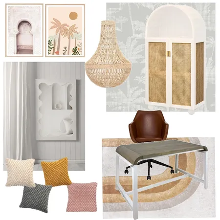 Boho Home Office Interior Design Mood Board by DOSE Interiors - Melbourne Interior Design on Style Sourcebook