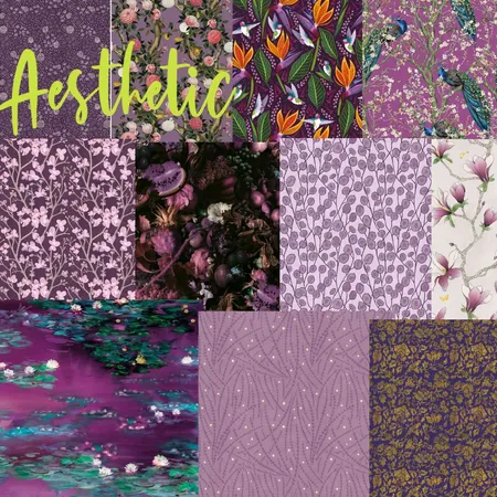 Aesthetic purple Interior Design Mood Board by xLemonTeax on Style Sourcebook