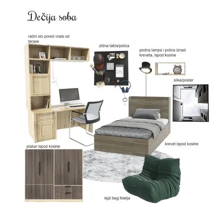 Dečija soba - potkrovlje Interior Design Mood Board by Fragola on Style Sourcebook