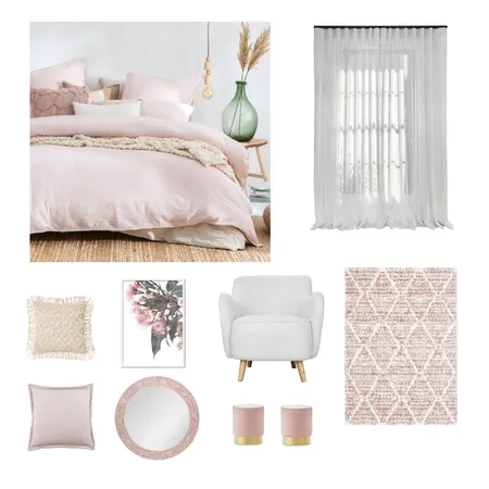 לוח טקסטיל - חדר שינה רומנטי Interior Design Mood Board by eti levin on Style Sourcebook