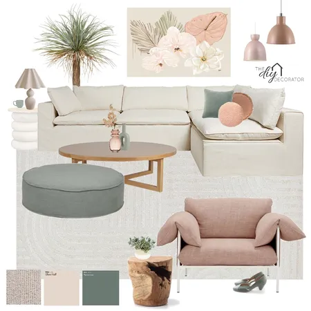 Peachy living Interior Design Mood Board by Thediydecorator on Style Sourcebook
