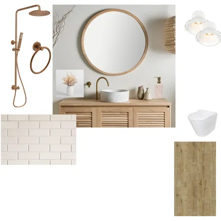 BATHROOM WITH WOOD MIRROR Interior Design Mood Board by ZOI CHATZITRYFON on Style Sourcebook