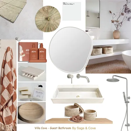 VILLA COVE - Guest Bathroom Interior Design Mood Board by Sage & Cove Interiors on Style Sourcebook