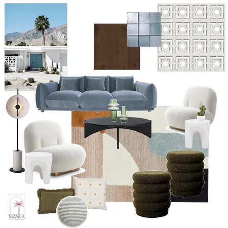 Contemporary Mid Century Living Interior Design Mood Board by Manea Interior Design & Styling on Style Sourcebook