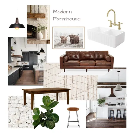 Modern Farmhouse Interior Design Mood Board by jasminer on Style Sourcebook