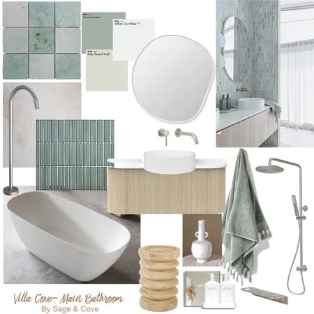 VILLA COVE - Girls Bathroom Interior Design Mood Board by Sage & Cove Interiors on Style Sourcebook