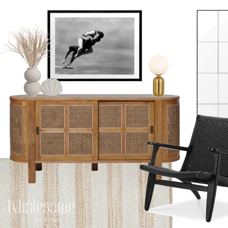 Neutral console styling | April 2023 Interior Design Mood Board by Wholesome by Design on Style Sourcebook